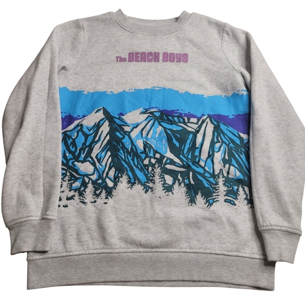 The Beach Boys Gray Graphic Sweatshirt Mountainscape Adult XS